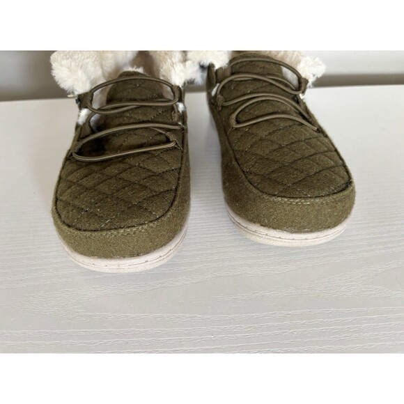 Vionic Indoor-Outdoor Flannel Slippers Believe Olive Size 5 Women’s - Picture 4 of 8